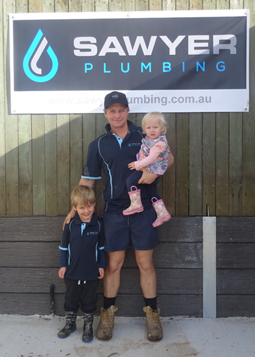 Geoff Sawyer and family | Founder of Sawyer Plumbing